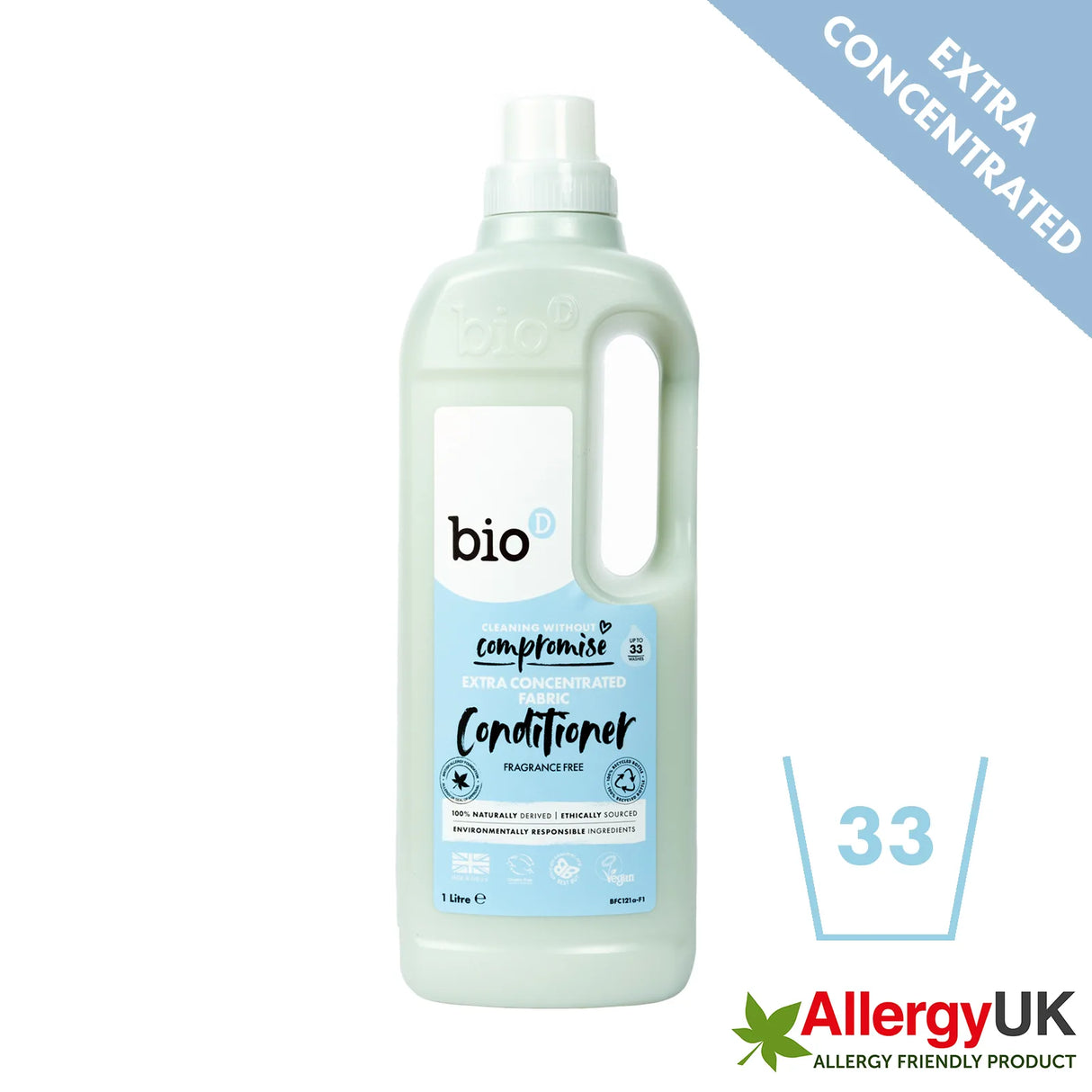 Bio-D Fabric Conditioner Frag Free 1ltr