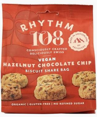 Rhythm 108 Hazelnut Choco Chip Share Bag 135g