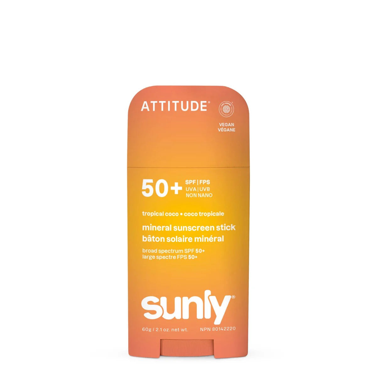 Attitude Sunly 50+SPF Mineral Tropical Coco 60g