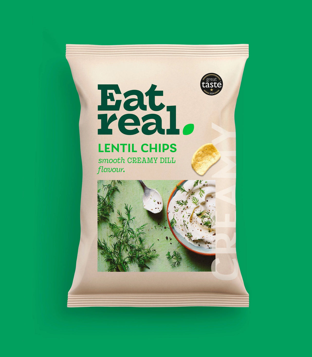 Eat Real Lentil Chips Creamy Dill 95g