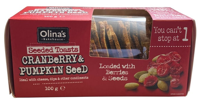 Olinas Cranberry & Pumpkin Toasts