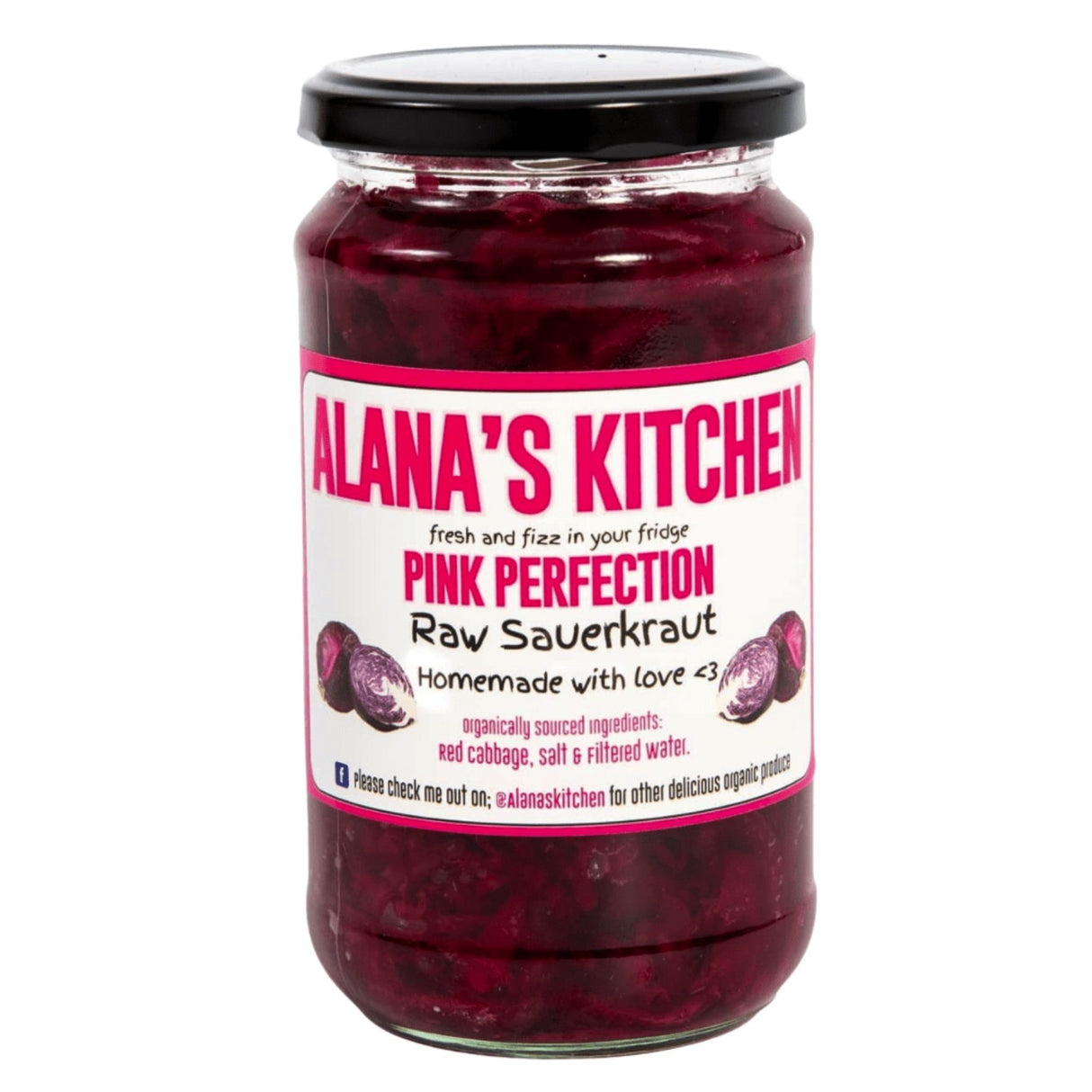 Alanas Kitchen Pink Perfection Sauerkraut 340g
