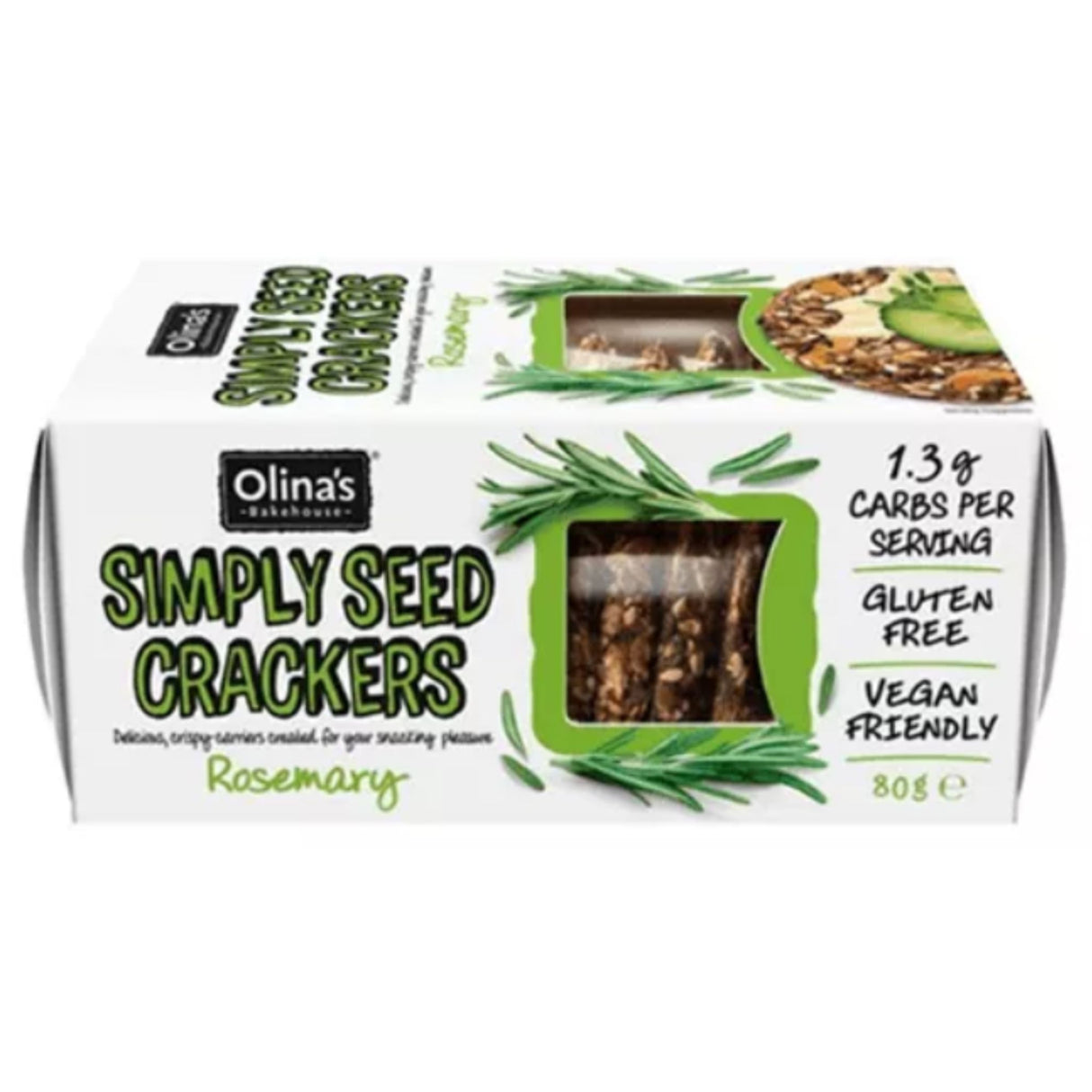 Olinas Simply Seed Rosemary Crackers 80g